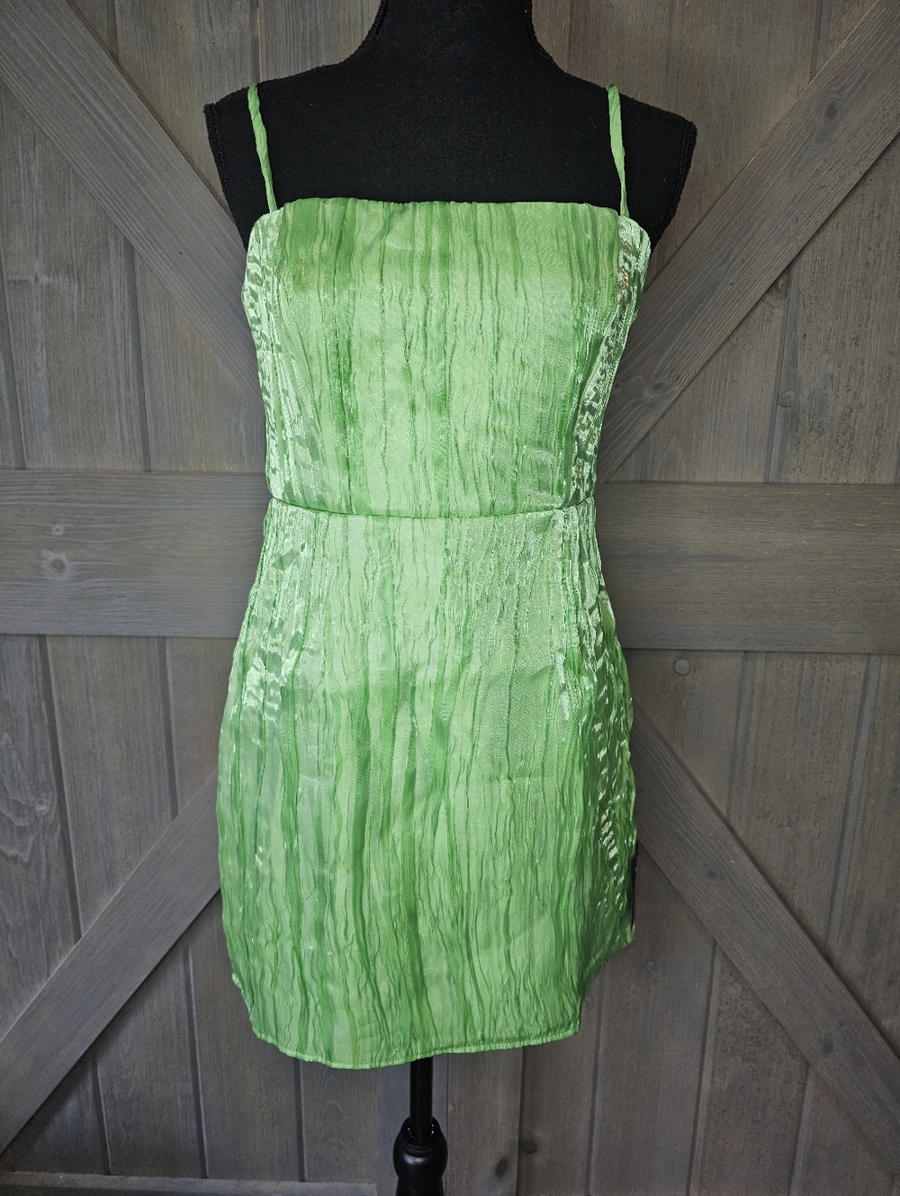 Nwt Lulus Green Wavy Dress sz Small